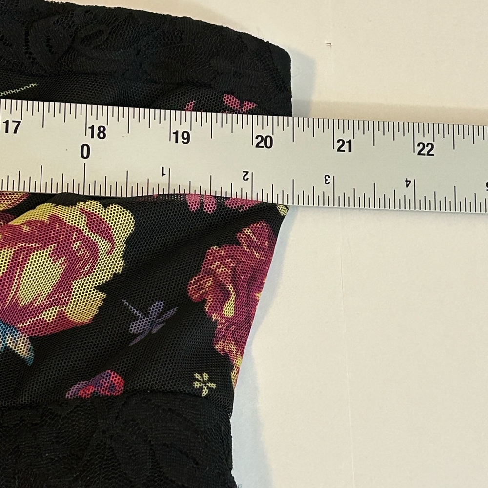 NWT torrid & Betsy Johnson collab Black Midi Dress with Pink and purple Floral - Picture 9 of 12
